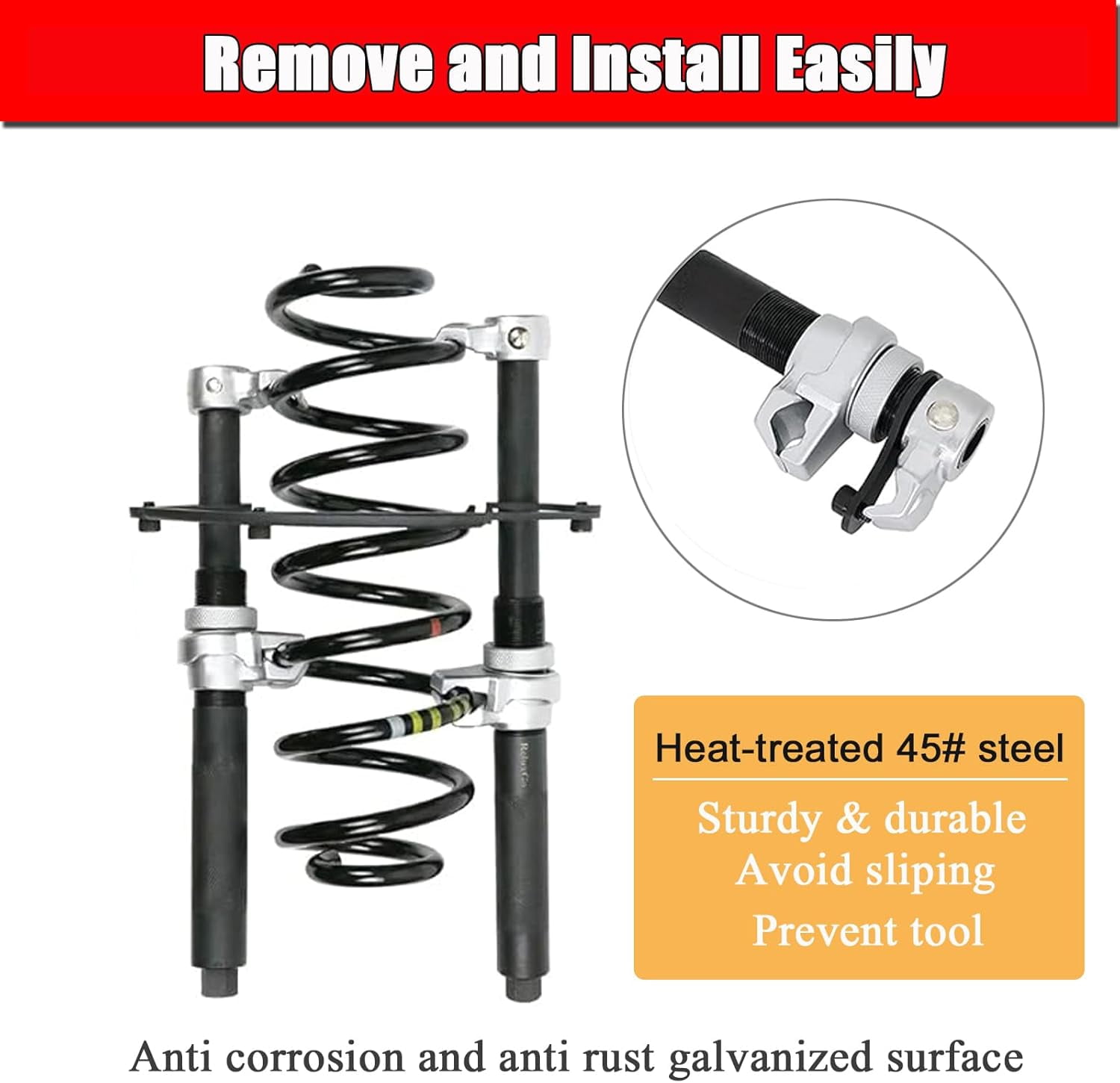 Spring Compressor Tool - 2200 Lbs -Automotive Coil Spring Compressor Tool,Heavy Duty Strut Spring Compressor,Extra Strength, Ultra-Rugged, and Strongly Durability​ Spring Compressor Tool