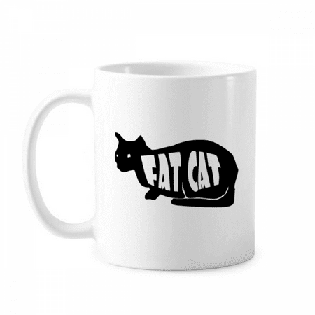

Black Animal Cat Outline Natural Mug Pottery Cerac Coffee Porcelain Cup Tableware