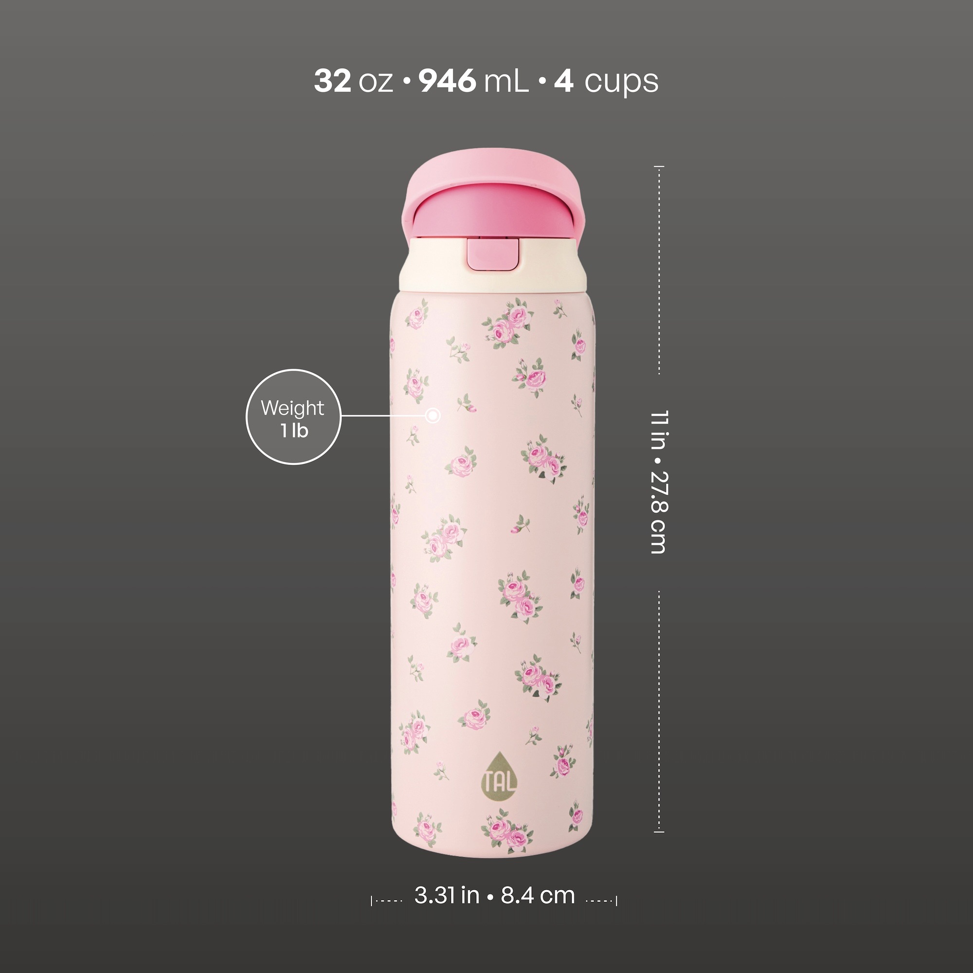 TAL 32 Oz Stainless Steel Water Bottle photo 6