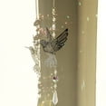 thumbnail image 2 of Homellea Hummingbird Crystal Suncatcher, 15.9 Inch Silver Metal Window Hanging Ornament with Crystal Prism Pendant for Rainbow Maker, Garden, Patio, Bedroom, Living Room and Home Decor, 2 of 6