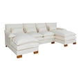 thumbnail image 5 of Gewnee U-Shaped Chenille Sectional Sofa Couch with Pillows ,4 Seat Double Chaise Modular Sofa Couches for Living Room, 5 of 15