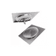 thumbnail image 1 of Coladera Regadera Pie Push De Acero Inoxidable Lujo 15x15cm plata, 1 of 4