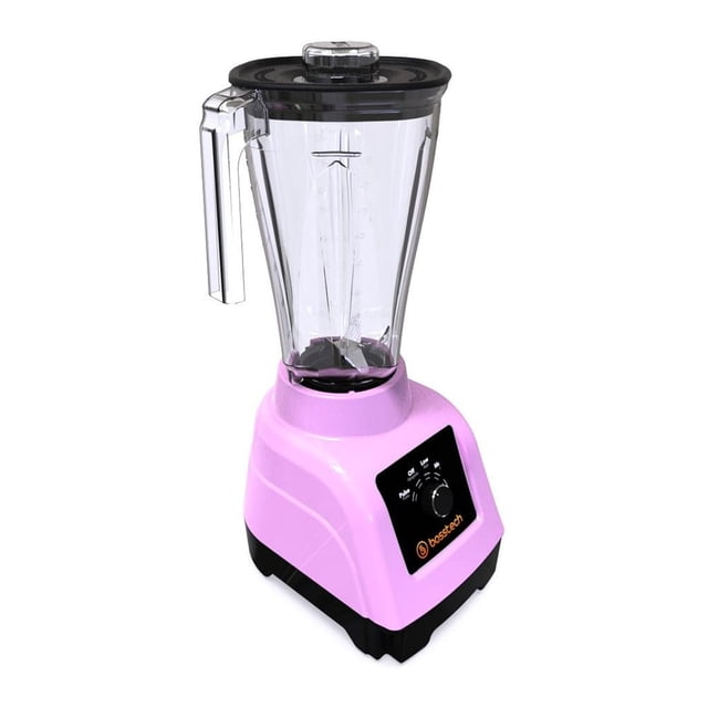 Licuadora Bosstech 550 watts 3 velociades con Vaso de plastico de 2 lts Rosa