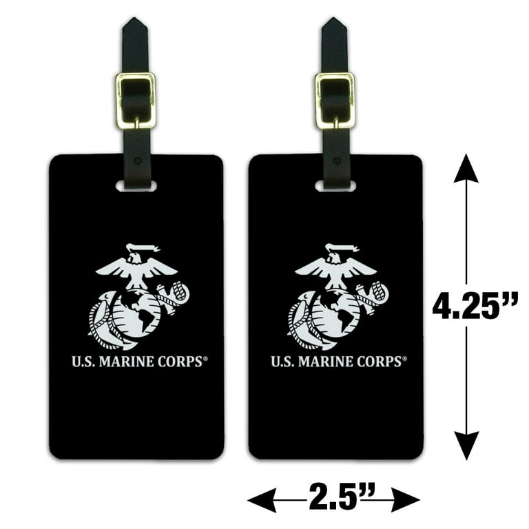 Graphics and More U.S. Marine Corps USMC White Logo on Black