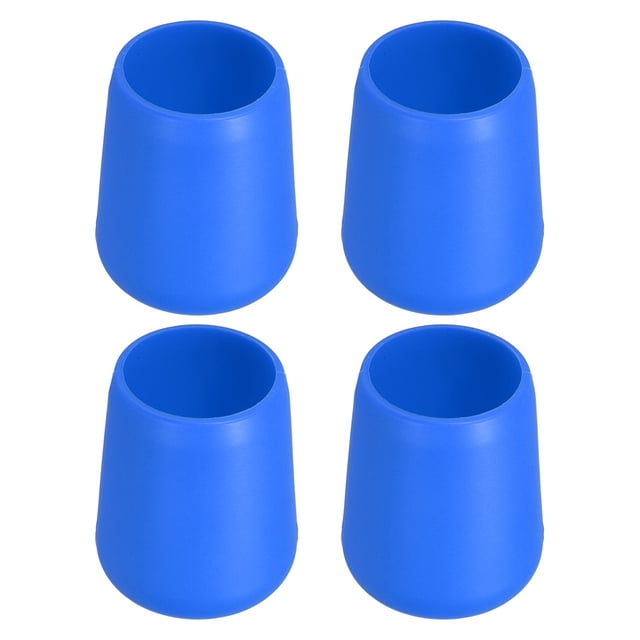 Unique Bargains 4 Pcs Silicone Fishing Rod Butt Cushion Protector Cap, Large, Blue