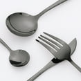 thumbnail image 3 of REGALWOVEN 16 Piece Silverware Set, Stainless Steel Flatware, Mirror Polished Cutlery Set, Serving Utensils Set for Dining Eating Black 16, 3 of 6