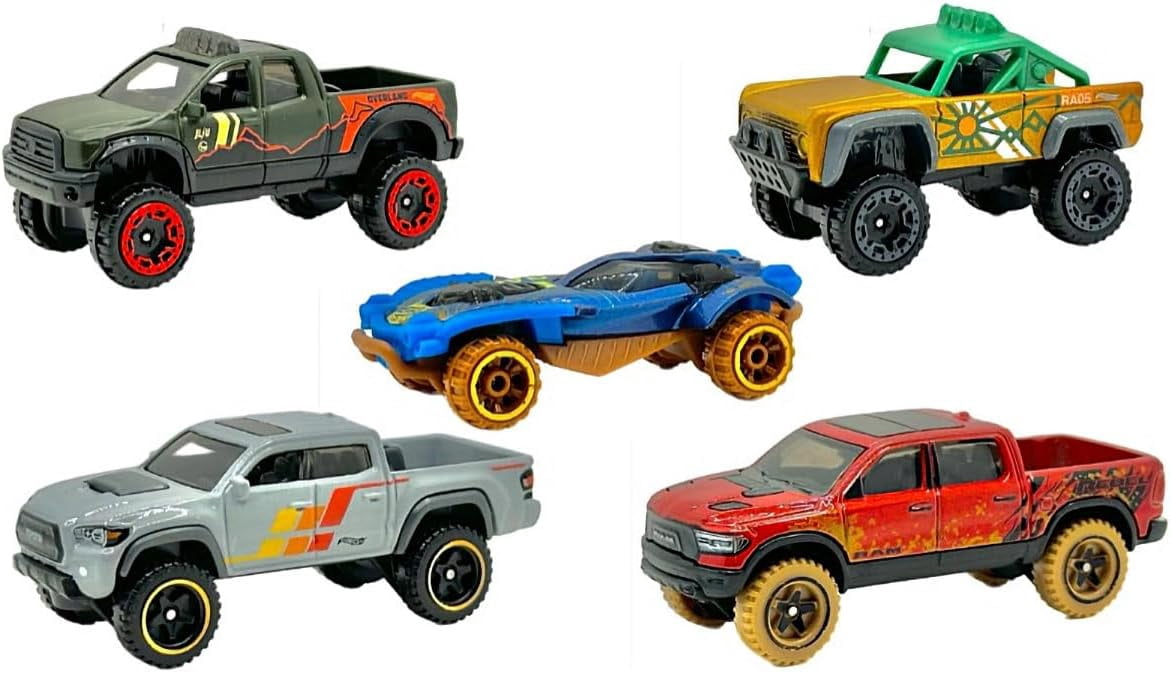 Hot Wheels 2 x 5-Pack Die-Cast Toy Cars, Mud Studs and HW Remote Adventures Themes, Ages 3+