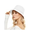 thumbnail image 6 of Vintage Fashion Womens Bucket Hats Summer Sun Protection Beach Hat White, 6 of 8