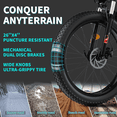 thumbnail image 2 of HILLVIGO EB26 Electric Bike for Adults, Peak 2000W Helical Gear Motor, 26*4.0 Fat Tire E-Mountain Adult Electric Bicycles for All Terrain, 48V 15Ah 7-Speed Ebike UL2849, 2 of 8