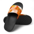 thumbnail image 4 of GZHJMY Stylish Slides for Women Men, Abstract Orange Flower Soft Flexible Slip-on Sandals Slippers, 4 of 7