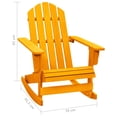 thumbnail image 4 of vidaXL Garden Adirondack Rocking Chair Solid Fir Wood Orange, 4 of 4