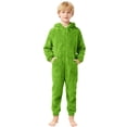 thumbnail image 2 of XAOFW Girls Romper Long Sleeve Zip Up Fuzzy Thickened Pajama Cozy Lined Jumpsuit Toddler Kids Fall Winter Casual Breathable Onesie, 2 of 7