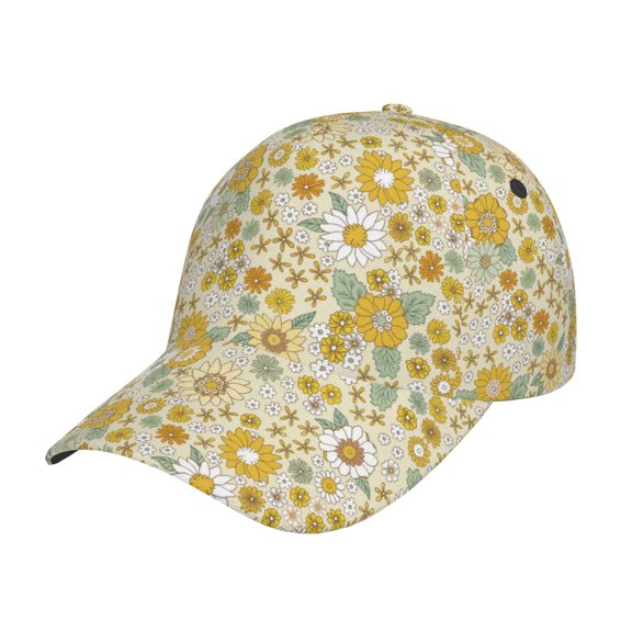 Kdxio Unisex Cute Sunflower Pattern Baseball Cap Unisex Washed Classic Adjustable Hat