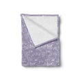 thumbnail image 2 of Butterfly Soft Flannel Fleece Blanket, Creative Springtime Thrill Winged Insect and Dots Pattern Pastel Tone Monochrome, Cozy Plush for Indoor and Outdoor Use, 70" x 90", Mauve White, by Ambesonne, 2 of 5
