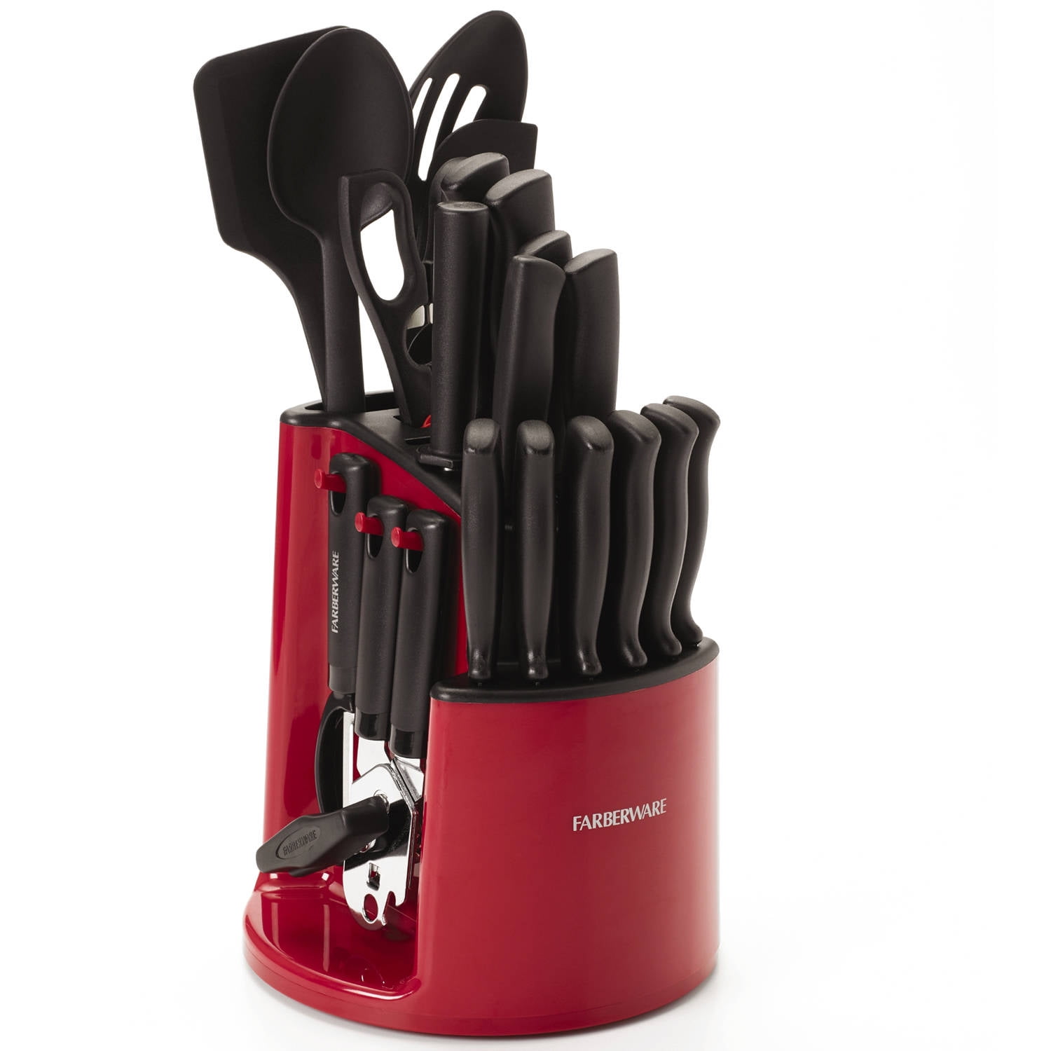 Farberware 30Piece Spin N Store Knife and Kitchen Utensil Set