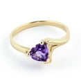 thumbnail image 2 of Galaxy Gold 14k Solid Gold Amethyst Heart Ring - Size 7, 2 of 6