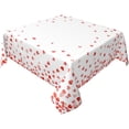 thumbnail image 1 of Valentines Tablecloth Square 60 Inch Red Heart Table Cloth Waterproof Table Cloths Wrinkle Resistant Polyester Table Cover for Home/Kitchen/Dining Room/Party/Picnic, 1 of 6