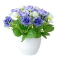 thumbnail image 6 of Soumake Imitation Potted Flower Rose Hotel Decoration Plastic Bookshelf Table Artificial Flower Pot For Office Household, 6 of 8