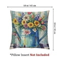 thumbnail image 4 of Spring Outdoor Throw Pillow Covers  Porch Decorative Cushion Cases Floral Farmhouse Flowers Decoration Home Decor for Sofa Couch Bed,Tulips Aqua Teal, 4 of 7