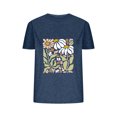 thumbnail image 1 of Blusas de Verano de las Mujeres Flor Impresa Cuello Redondo Manga Corta Superior, Verano Superior de las Mujeres, 1 of 8