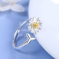 thumbnail image 4 of Anillo HUOGUO Daisy Design con apertura ajustable para mujer, 4 of 5