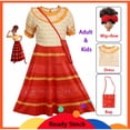 thumbnail image 2 of Encanto Dolores Madrigal Cosplay Disfraz De Mujeres Adultas Niños Niñas Princesa Vestido De Halloween Peluca Diadema Bolsa Pendientes Traje, 2 of 4