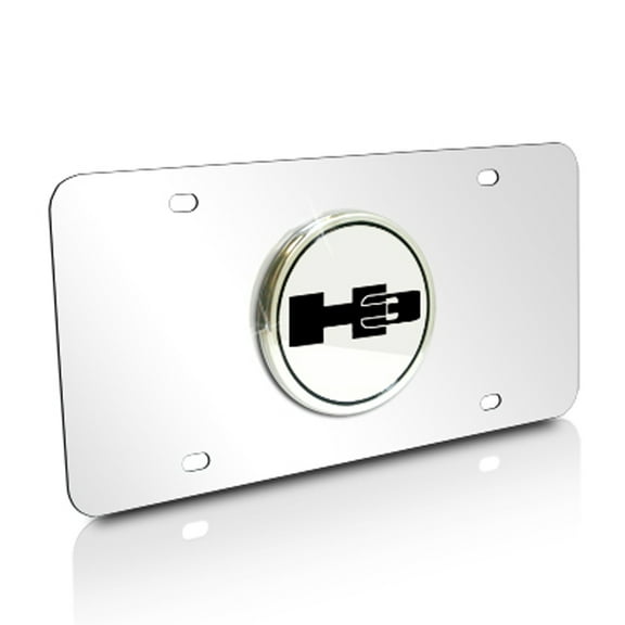 H3 3D Logo Chrome Stainless Steel License Plate