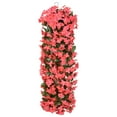 thumbnail image 4 of Artificial Hanging Flowers for Outdoors, Violet Ivy Flowers Fake Hanging Flowers for Decoration, Artificial Flowers Wall for Home Wedding Garden Indoor Outdoor Decor 85cm 4-Petal Orange, 4 of 9