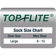 thumbnail image 2 of Top Flite Cotton Tab Socks, Black, (L) W 9-12 / M 9-13, 2 Pair, 2 of 3