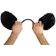 thumbnail image 5 of Orejeras de piel sintética para mujer, orejeras grandes plegables para invierno y exteriores, color negro ER, 5 of 7