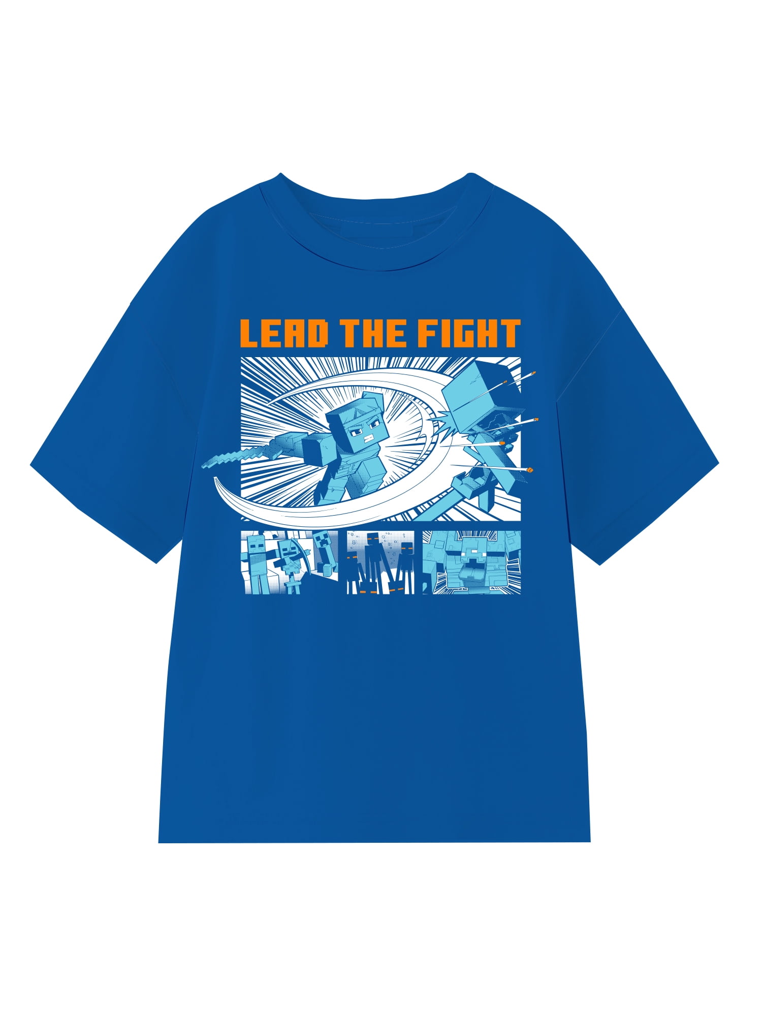 Minecraft, Boys' Relaxed Graphic T-Shirt, Dungeons II Lead the Fight, Sizes 4-18