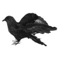 thumbnail image 4 of Darzheoy 3Pcs Halloween Black Crows, Halloween Realistic Black Feather Crows Halloween Party Outdoor Decorations Birds Prop, 4 of 9