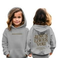 thumbnail image 3 of Aihuaihua Christian Hoodies for Girls Kids Back to School Hoodies Toddler Cute Pullover Hooded Sweatshirt Long Sleeve Tops Preppy Clothes for Girls 1-12 Years, 3 of 8