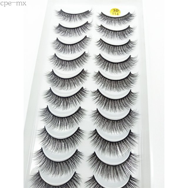 10 Pares De Pestañas Postizas Naturales Largas Extensión De Visón 3d Para Belleza Gao Jinjia unisex