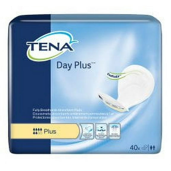 Essity HMS North America Inc Bladder Control Pad TENA Day Plus Heavy Absorbency Dry-Fast Core One Size Fits Most Unisex Disposable Case of 80