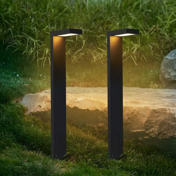 2-pack 4.5W Low Voltage Black Aluminum LED Outdoor Landscape Path Lights