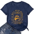 thumbnail image 2 of XIAONU Womens Book Lover Letter Floral Print Crew Neck Pullover Tee Soft Artistic Literary Casual T-Shirts, 2 of 4