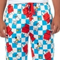 thumbnail image 4 of Peanuts Pajama Pants Adult Fit Snoopy and Woodstock Doghouse Checker Print Sleep Lounge Bottoms, 4 of 6
