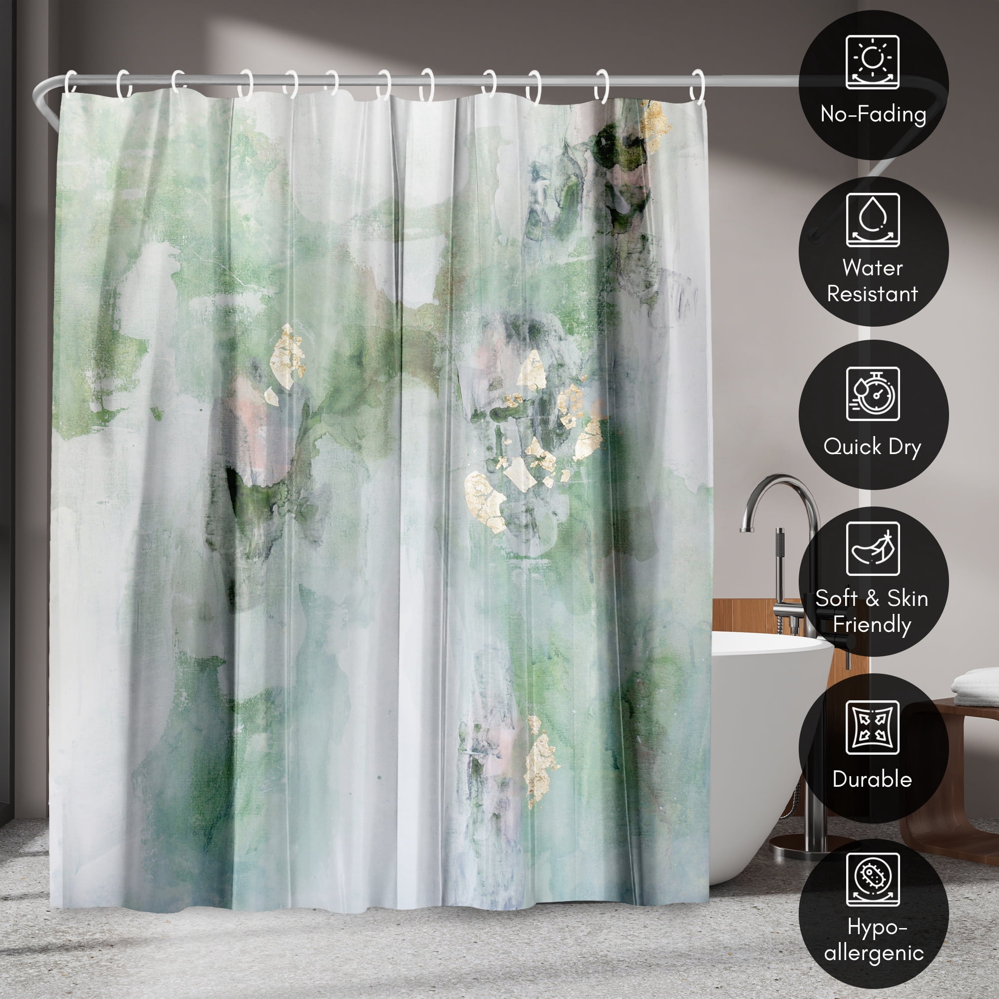 Americanflat 71" x 74" Shower Curtain, Leaf It Alone by Christine Olmstead