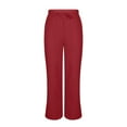 thumbnail image 4 of Sweatpants Womens Solid Color High Waist Wide Leg Pants With Pockets, 4 of 6