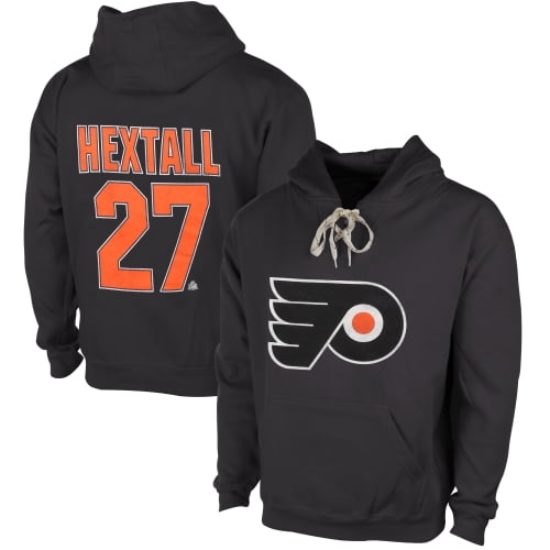 Ron Hextall Philadelphia Flyers Old Time Hockey Malcolm Skate Lace Alumni Hoodie Heather Gray M by Old Time Hockey