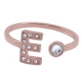 thumbnail image 1 of Anillo de Mujer Inicial Letra LuckyLy, Oro Rosa 18k y Zirconia Cúbica, Modelo Layla rosa UNITALLA, 1 of 6