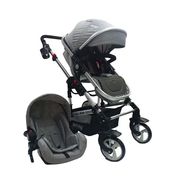 Sistema de Viaje Angelin Baby 3 en 1 Con Amortiguador Noni Gris