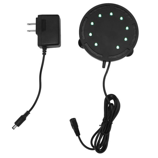 Aquarium LED Air Stone Fish Tank Bubbler Oxygen Diffuser with Lights US Plug 110‑240V