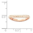 thumbnail image 4 of White Sterling Silver Ring Band Stackable Expressions Polished Pink-plate Wave, 4 of 4