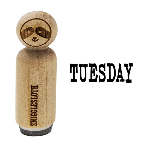 Tuesday Text Rubber Stamp for Scrapbooking Crafting Stamping - Mini 1/2 Inch