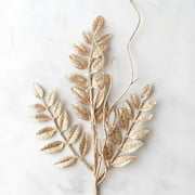 Factory Direct Craft Gold Glittered Artificial Locust Leaf Pick