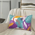 thumbnail image 2 of LNWH Rectangle Pillow Cover, Cartoon Abstract Leaves Art Pattern Cushion Covers Pillowcase for Couch Bedroom Sofa, 16"x24", 2 of 8