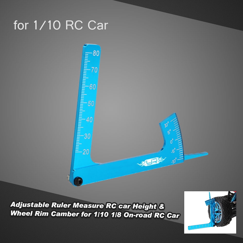 Adjustable Ruler Measure RC car Height & Wheel Rim Camber for 1/10 1/8 Z9G9 
