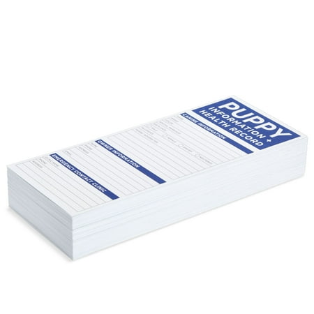 60 Pack Puppy Vaccination Record Cards, Canine Health Record Books for Dogs (Tri-Fold Design, 8.5x11 Inch)